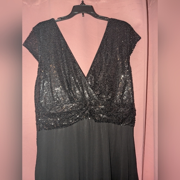 Sequin Chiffon Evening Dress 3x - Picture 7 of 15